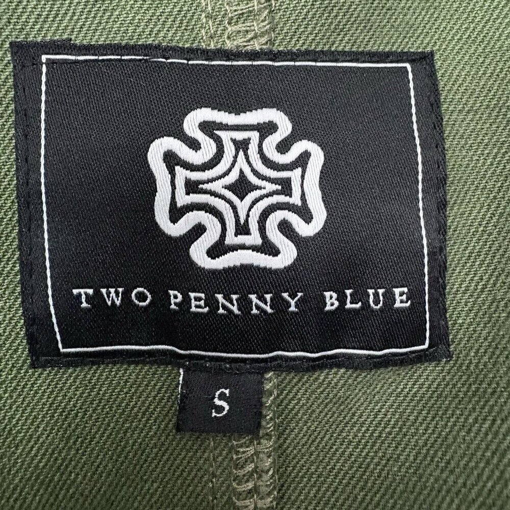 Two Penny Lane Maxwell Field Jacket Olive Green Women’s S Army Style Grunge Hip - Picture 14 of 16